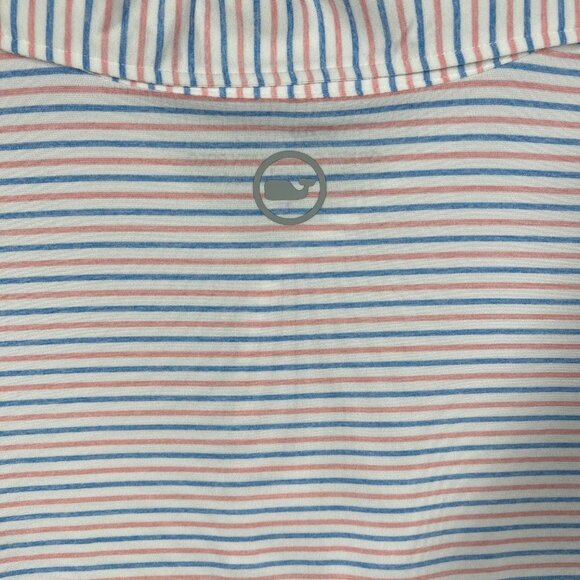 Vineyard‎ Vines On-The-Go Sankaty Polo Mens Large Blue Pink Striped Short Sleeve - Picture 9 of 9